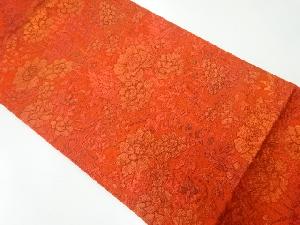 リサイクル　草花模様織出し名古屋帯